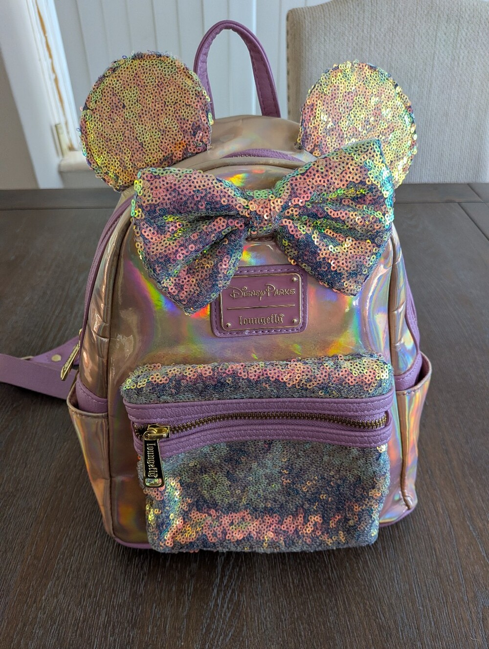 Disney Park Loungefly 50th Anniversary Minnie Mouse Earidescent